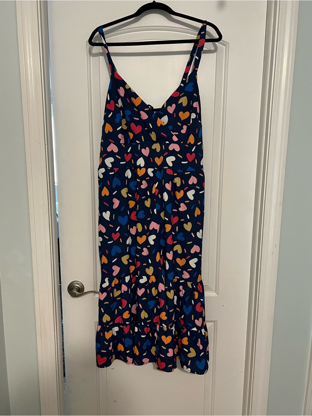 Navy Heart Print Jumpsuit